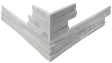 moonlit corner Interwoven Corner 4 pc Set Marble Tile