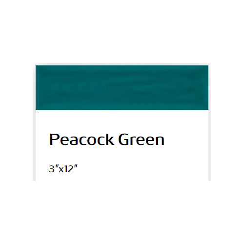 Flow 3X12 ceramic tile backsplash kitchen wall tiles peacock green