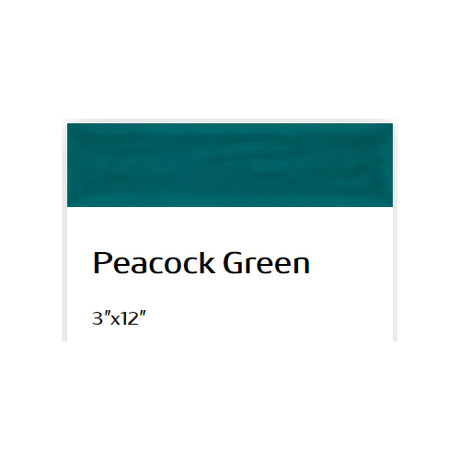 Flow 3X12 ceramic tile backsplash kitchen wall tiles peacock green