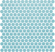 azure Penny Rounds Glass Mosaic tile Matte