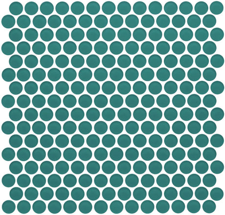 lagoon Penny Rounds Glass Mosaic tile Matte