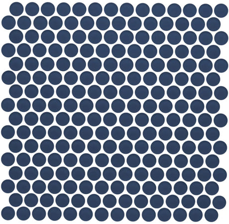 midnight Penny Rounds Glass Mosaic tile Matte