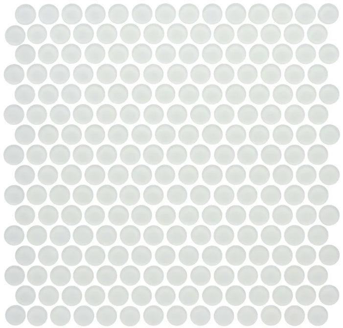 pure silk Penny Rounds Glass Mosaic tile Matte