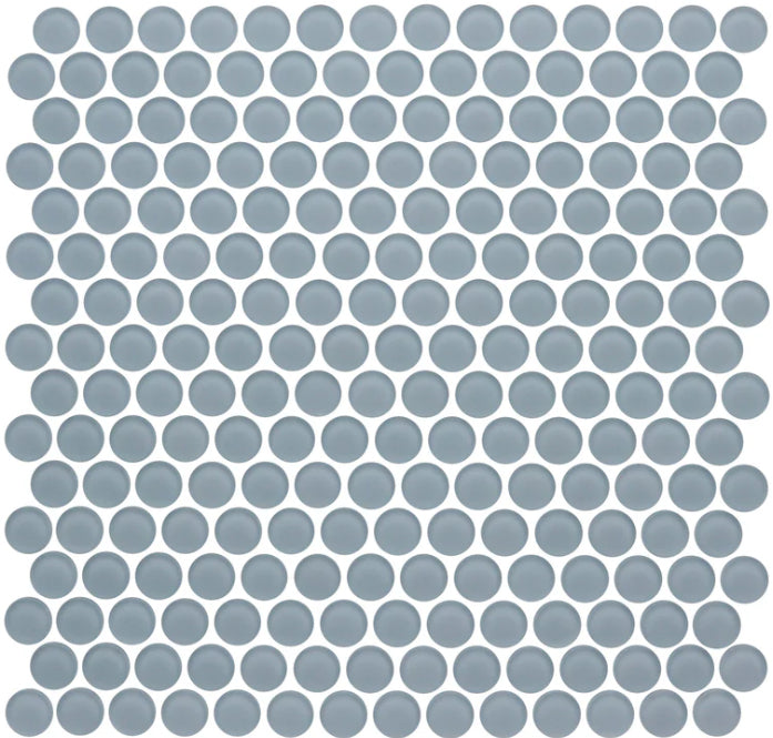 stratos Penny Rounds Glass Mosaic tile Matte