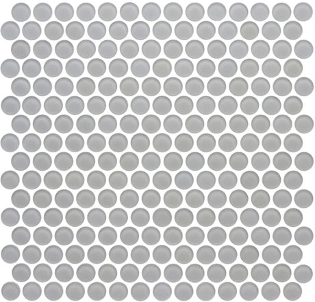 tule Penny Rounds Glass Mosaic tile Matte