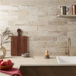 Caruso Pergamo Porcelain Tile 3x12 bathroom