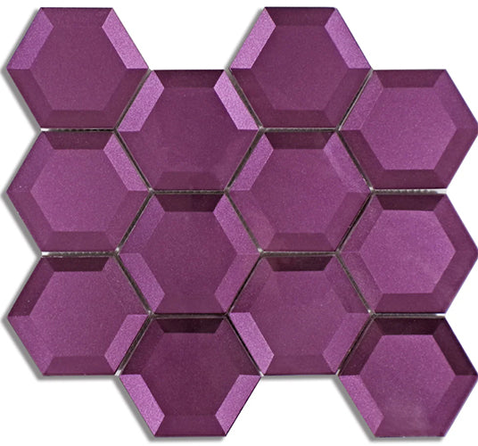 Glass Hexagon Mosaic Glossy 10X9