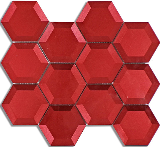 Glass Hexagon Mosaic Glossy 10X9