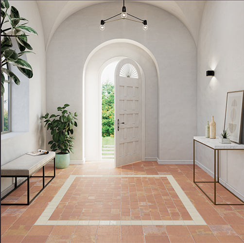 cotto square Roots Porcelain Field Tile Matte 4.3x4.3