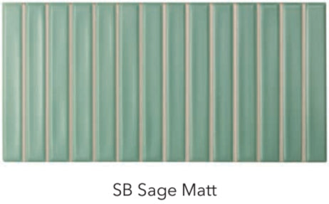sage Sweet Bars Ceramic Matte Tile 5x10