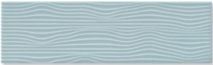 3.5"x12" Ebb and Flow Gloss Ceramic Tile sea foam