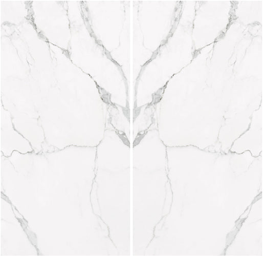 Statuario Superior Porcelain Slab Glossy bookmatch