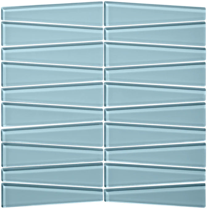 stratos Waveline Gloss Finish Glass Mosaic Tile