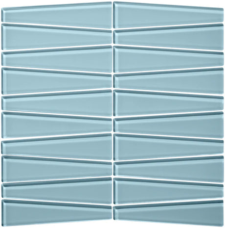 stratos Waveline Gloss Finish Glass Mosaic Tile