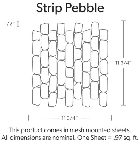 Strip Natural Pebble Tile