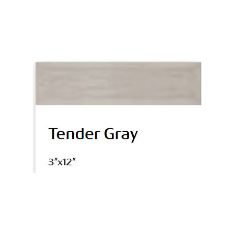 Flow 3X12 ceramic tile backsplash kitchen wall tiles tender gray