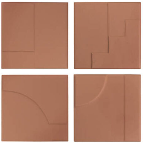 terracotta Casbah Decor Mix Field Tile 5x5