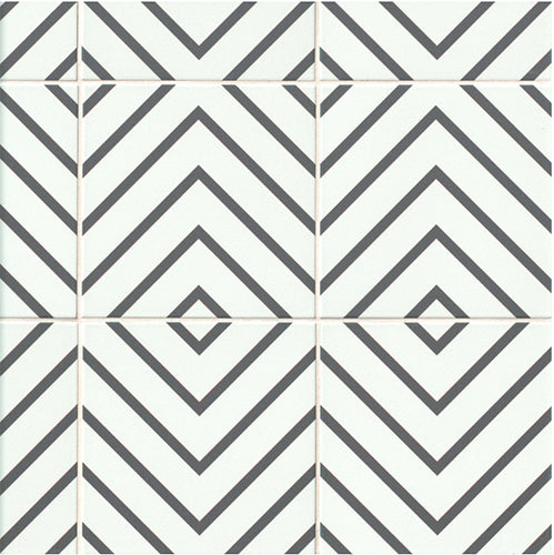 Trois Bandes Porcelain Tile Matte 8x8 floor tile
