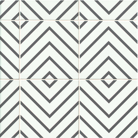 Trois Bandes Porcelain Tile Matte 8x8 floor tile