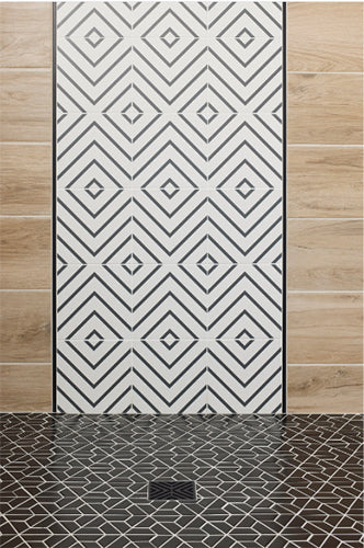 Trois Bandes Porcelain Tile Matte 8x8 wall tile