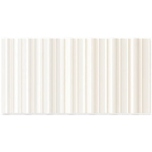 Faces Bars White Gloss Ceramic Tile 5x10