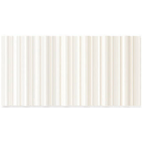 Faces Bars White Gloss Ceramic Tile 5x10