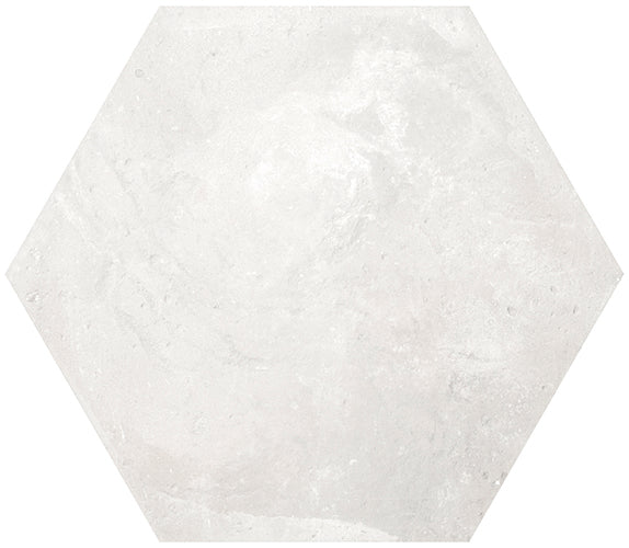 white Cottage Hexagon Porcelain Tile 5.5x6.3