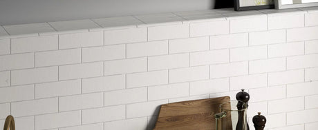 Kalma White Porcelain Tile 2.5x8