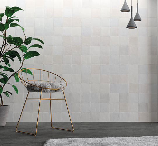 white wall Chateau Mestizaje Tile 7x7
