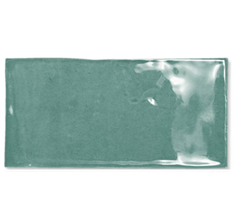 emerald Fez Ceramic Field Tile Glossy 2.5x5