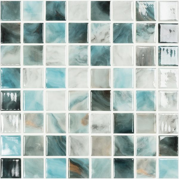 air force tile Nature Bright Squares Glass Mosaic