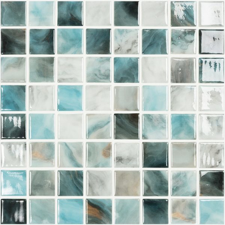 air force tile Nature Bright Squares Glass Mosaic