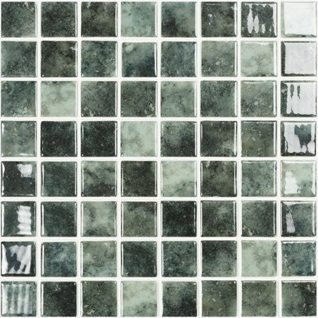 jungle wall tile Nature Bright Squares Glass Mosaic