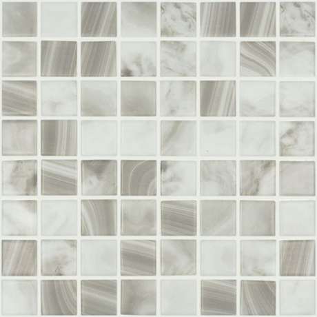 pearl Nature Matte Squares Glass Mosaic tile