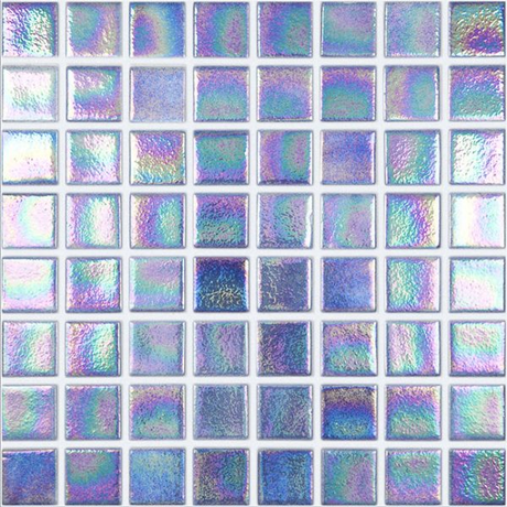 sapphire Shell Squares Glass Mosaic tile