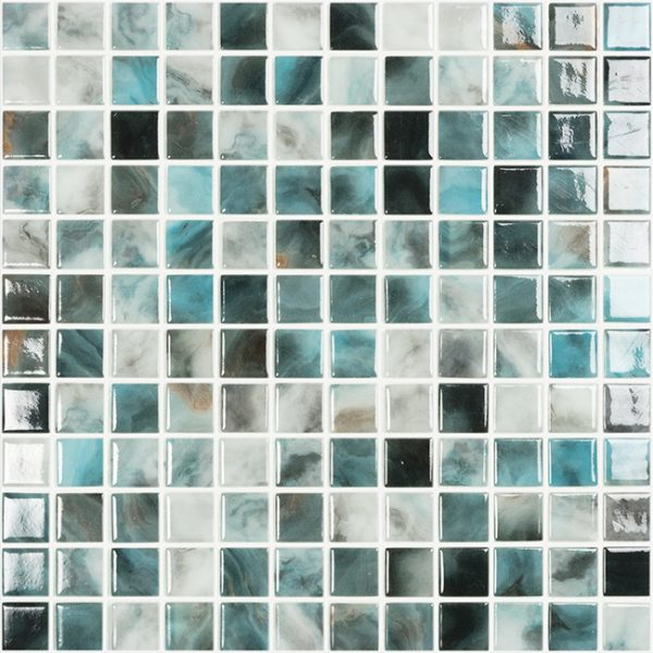 air force Nature Bright Squares Glass Mosaic