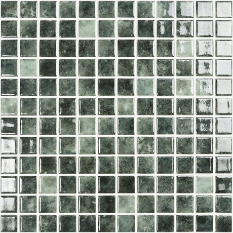 jungle Nature Bright Squares Glass Mosaic