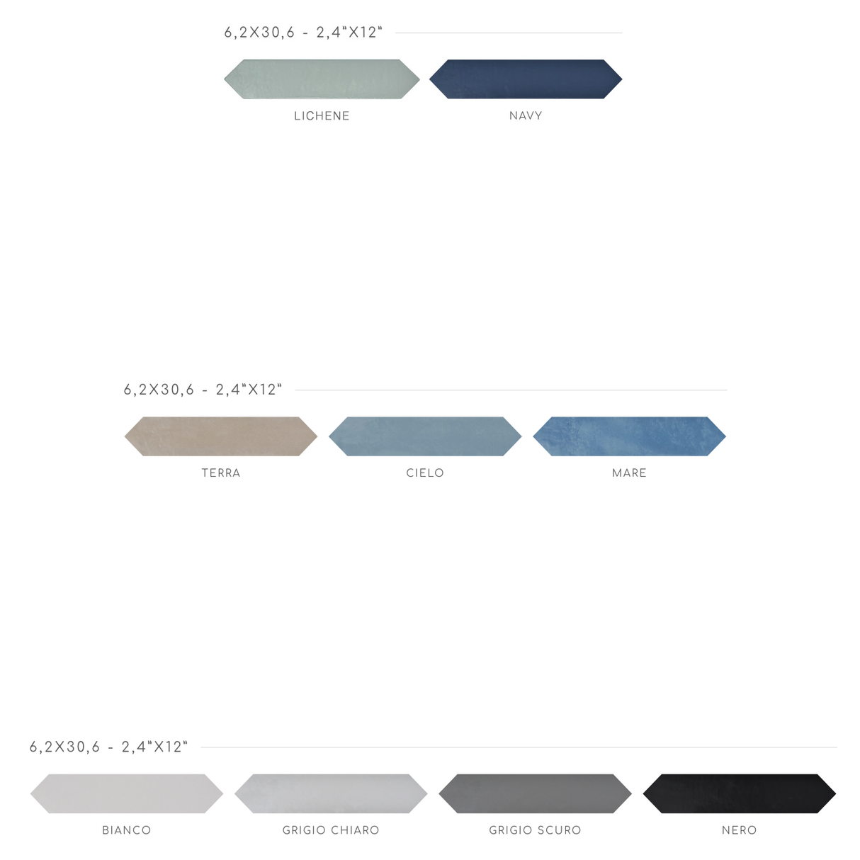 Florentia 2.4x12 Matte Porcelain Picket all colors