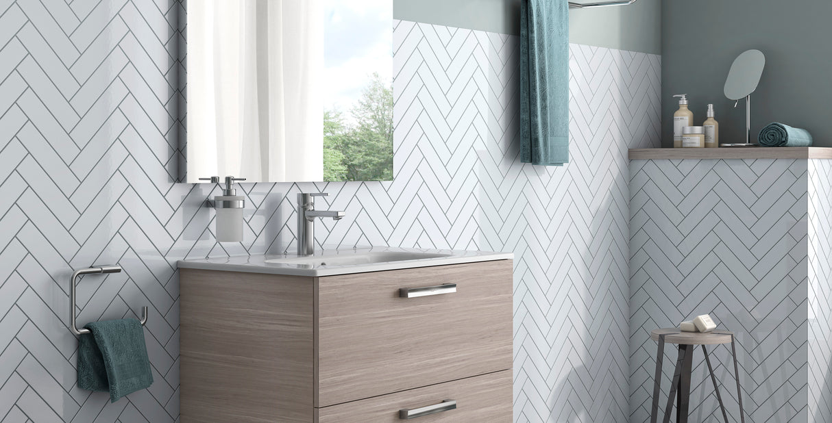 Ice White 4x16 bathroom