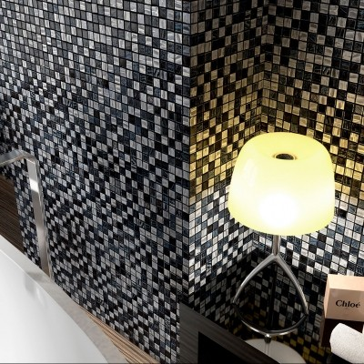 kitchen living room 1"x1" Moon Squares Glass Mosaic