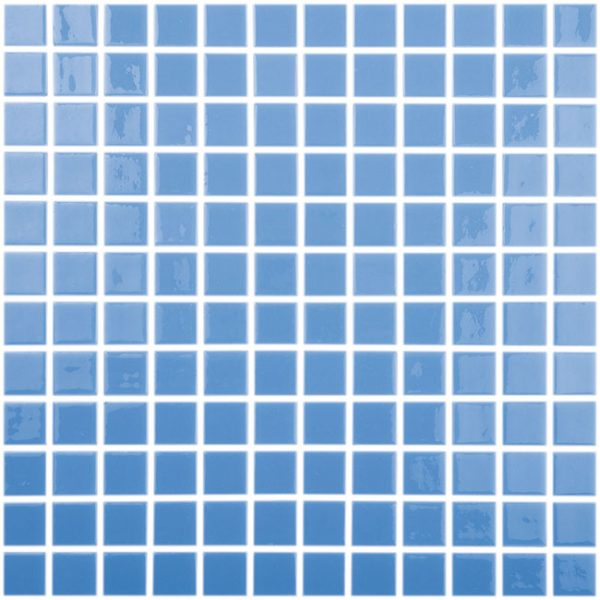 1"x1" Solid Squares Glass Mosaic azul tile
