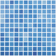 1"x1" Fog Niebla Squares Glass Mosaic azul tile