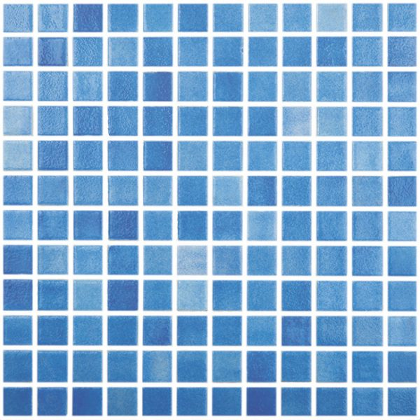 1"x1" Fog Niebla Squares Glass Mosaic azul tile