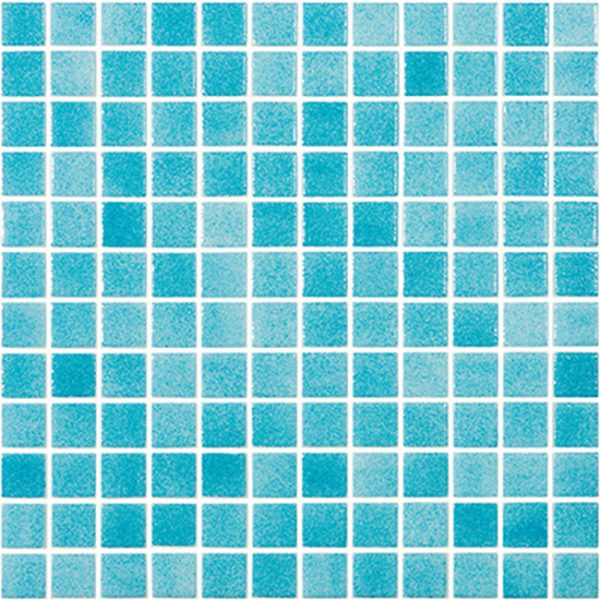 1"x1" Fog Niebla Squares Glass Mosaic azul tile