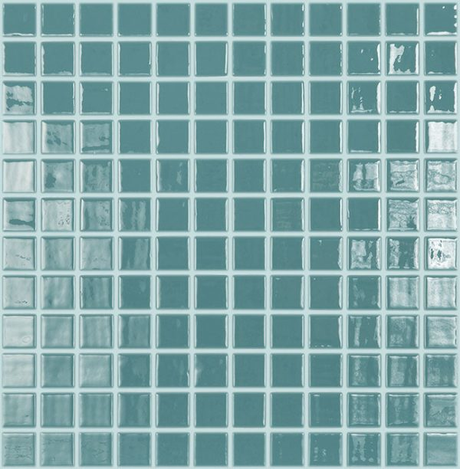 1"x1" Solid Squares Glass Mosaic azul turquoise tile