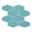 azure hexagon matte glass mosaic tile