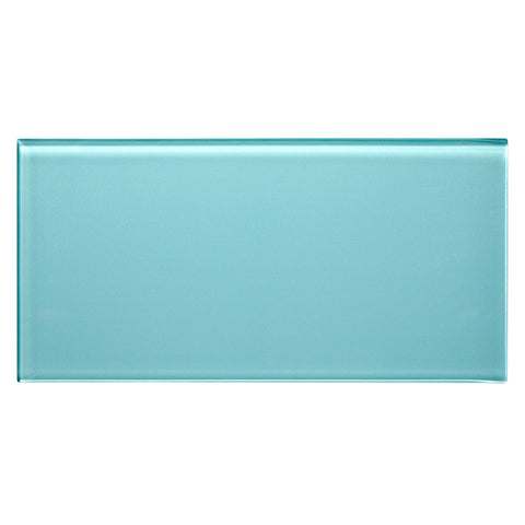 azure 6"x12" Rectangle Gloss Glass Tile