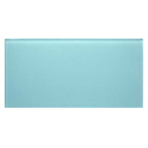 azure 6"x12" Rectangle Matte Glass Tile