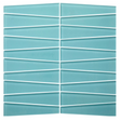 azure Waveline Matte Finish Glass Mosaic Tile
