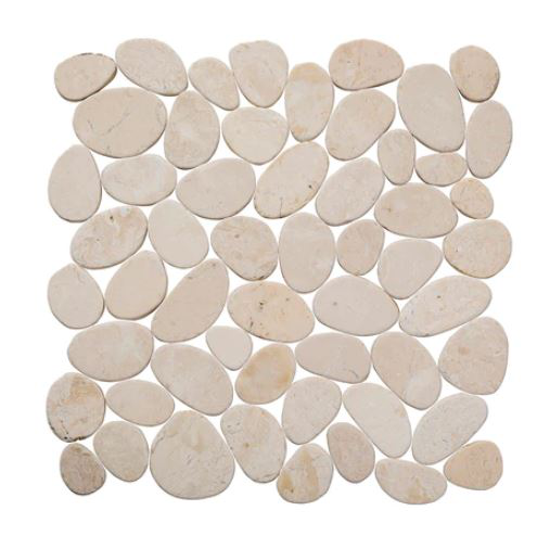 beige marble Cobbles Tumbled Pebble Tile